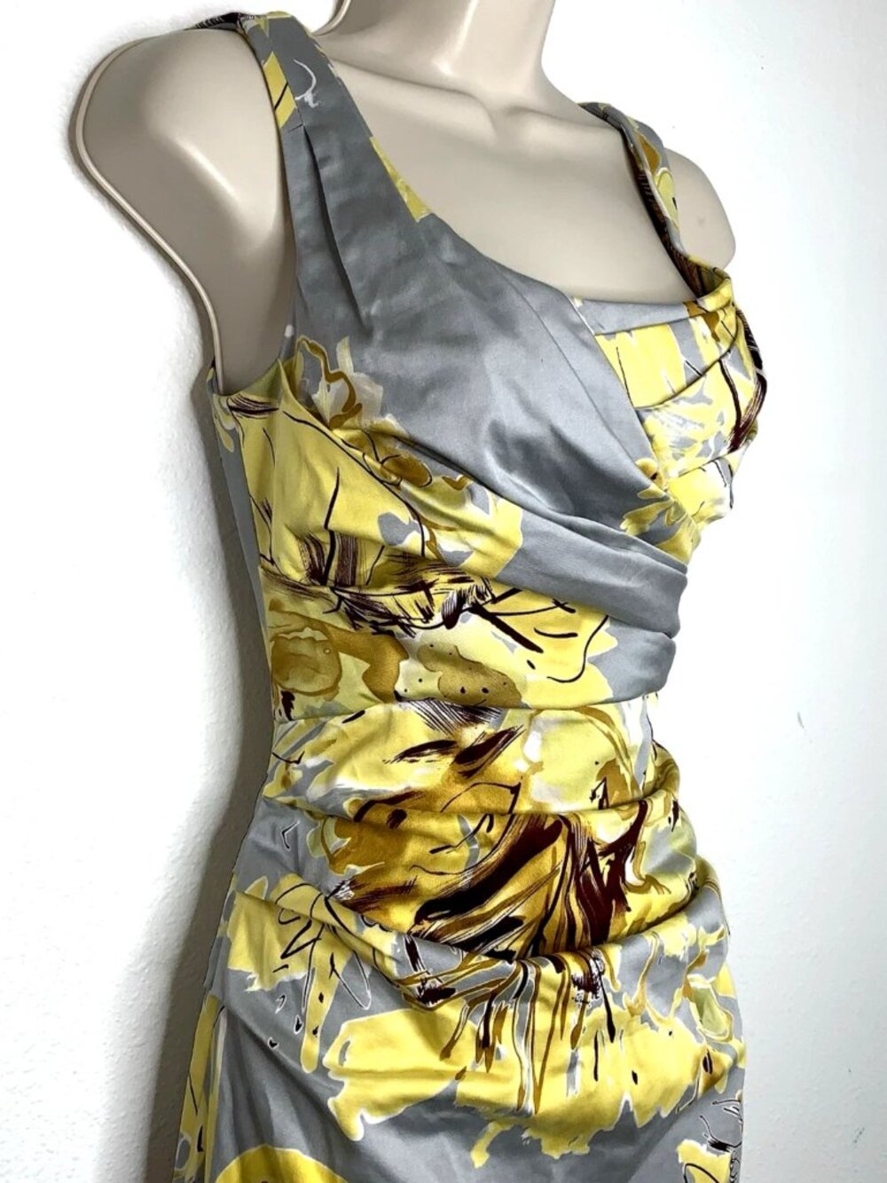 PIN-UP WIGGLE Suzi Chin for Maggy Boutique DRAPED 50s Rockabilly DRESS Wrap Sz 4